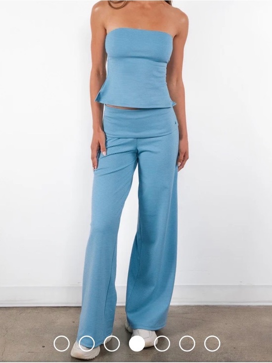 Vitality Pants - Vitality Microstripe fold over pant & type top